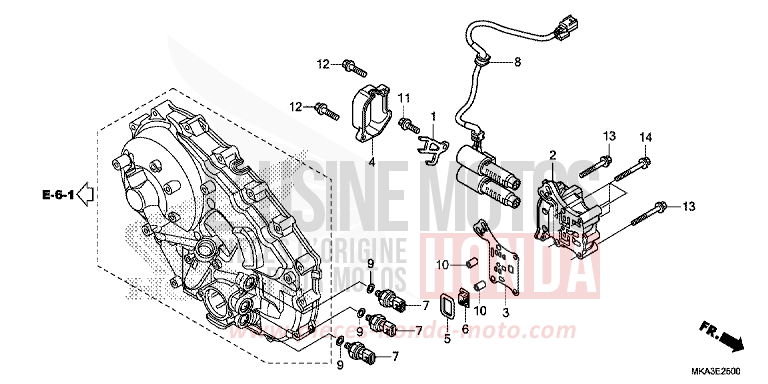 SOLENOIDE LINEAIRE de NC750X DCT MAT GUNPOWDER BLACK METALLIC (NH436) 2017
